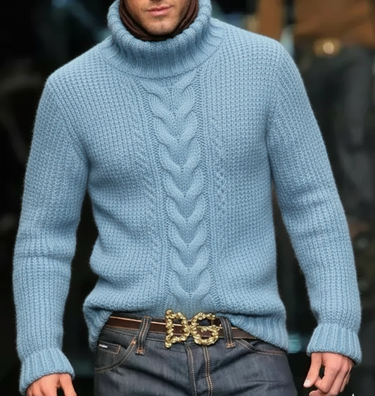 Men’s Slim Fit Hand Knit Turtleneck  30A